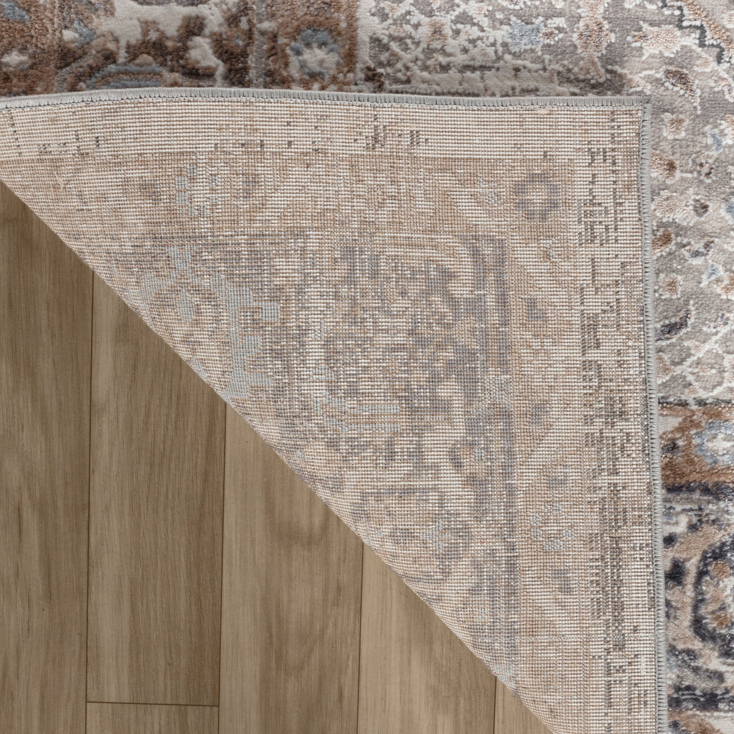 Naqsh Oriental Traditional Blue and Grey Indoor Rug-7
