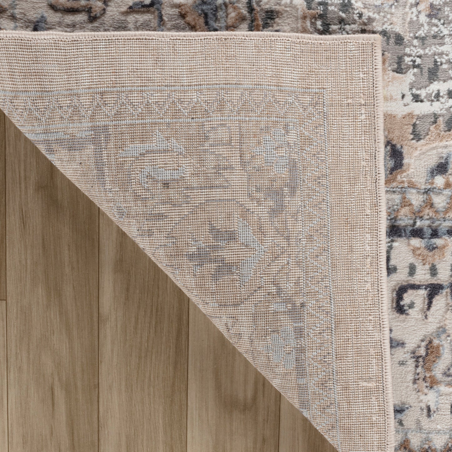 Aman Distressed Medallion Traditional Brown and Grey Indoor Rug-8