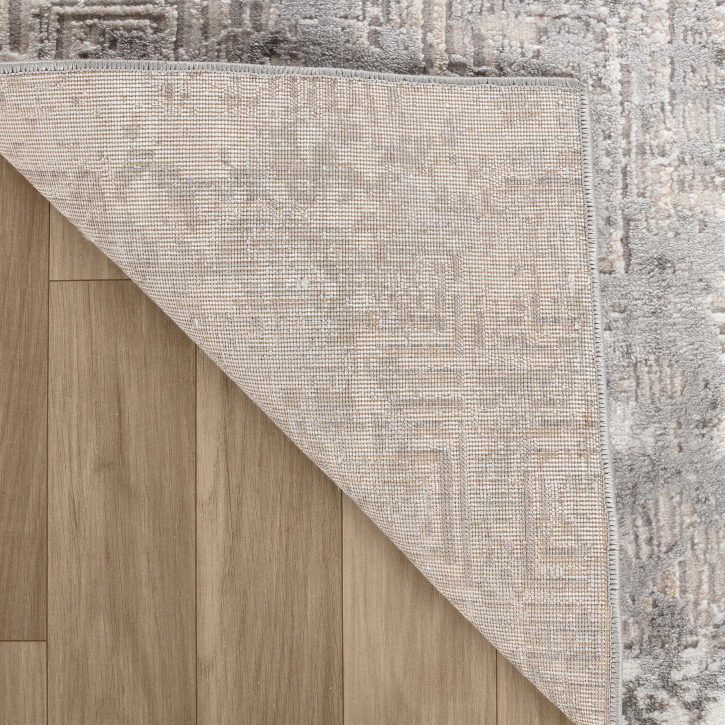 Nordvik Textured Abstract Contemporary Grey and Beige Indoor Rug