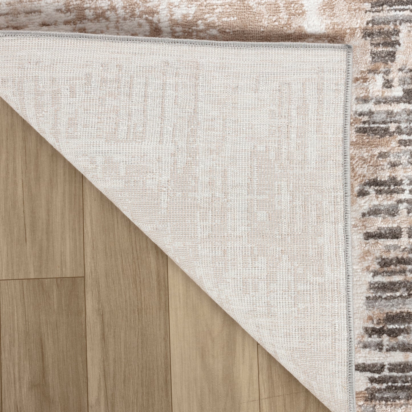 Lysa Abstract Patchwork Contemporary Brown and Beige Indoor Rug-7
