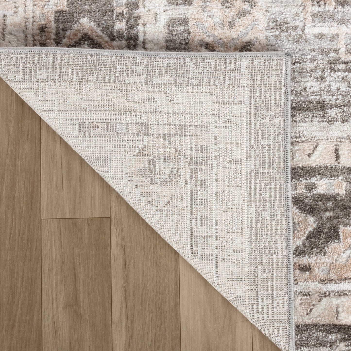 Karsin Oriental Traditional Grey and Beige Indoor Rug