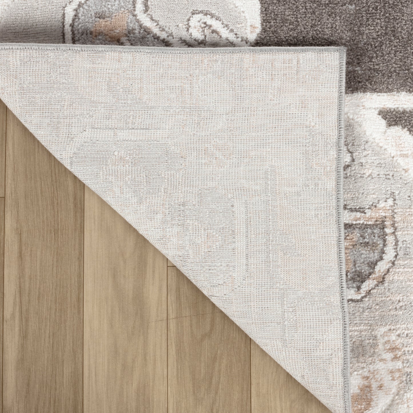 Tala Distressed Floral Contemporary Brown and Grey Indoor Rug-7