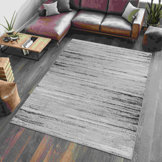 Sahra Abstract Contemporary Grey Indoor Rug
