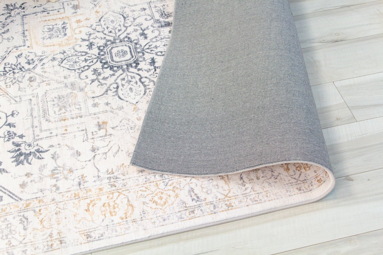 Tapis traditionnel crème vieilli Aruba