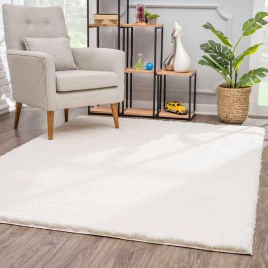 Asahi Solid Contemporary Beige Indoor Rug