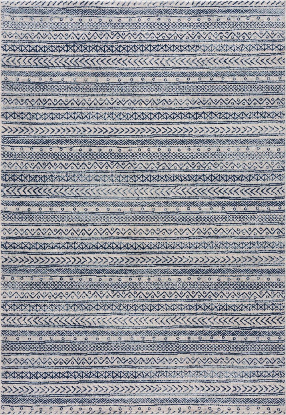 Azura Boho Contemporary Blue Indoor Rug