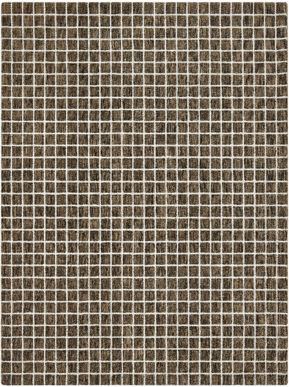 Mojavi Checkered Contemporary Brown and Grey Indoor Rug
