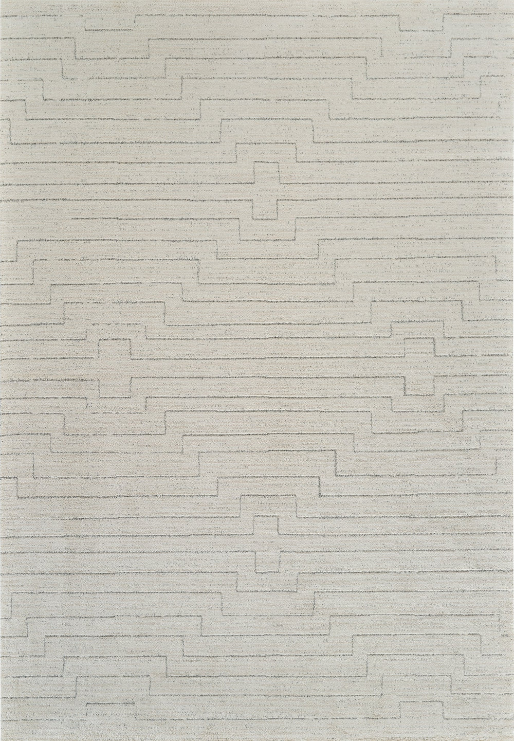 Aila Linear Geometric Modern Beige and Cream Indoor Rug