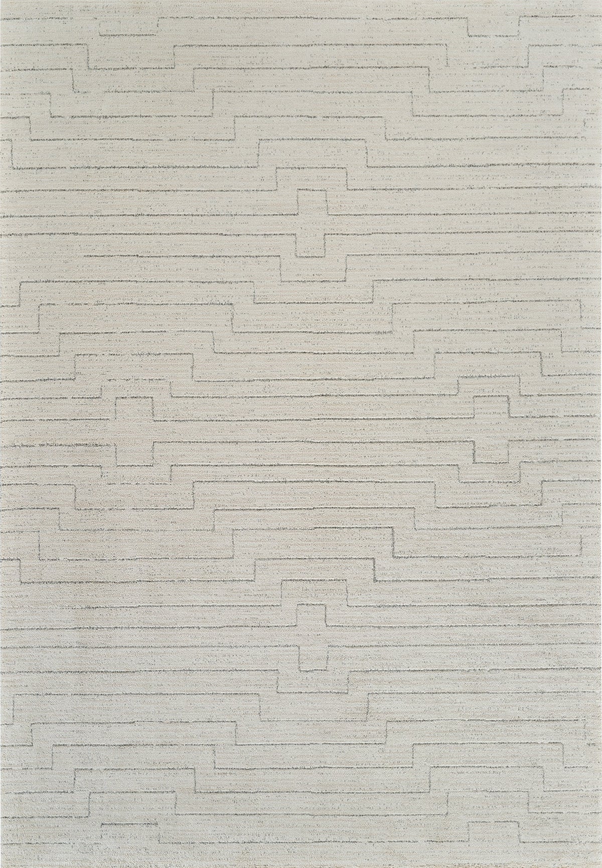 Aila Linear Geometric Modern Beige and Cream Indoor Rug