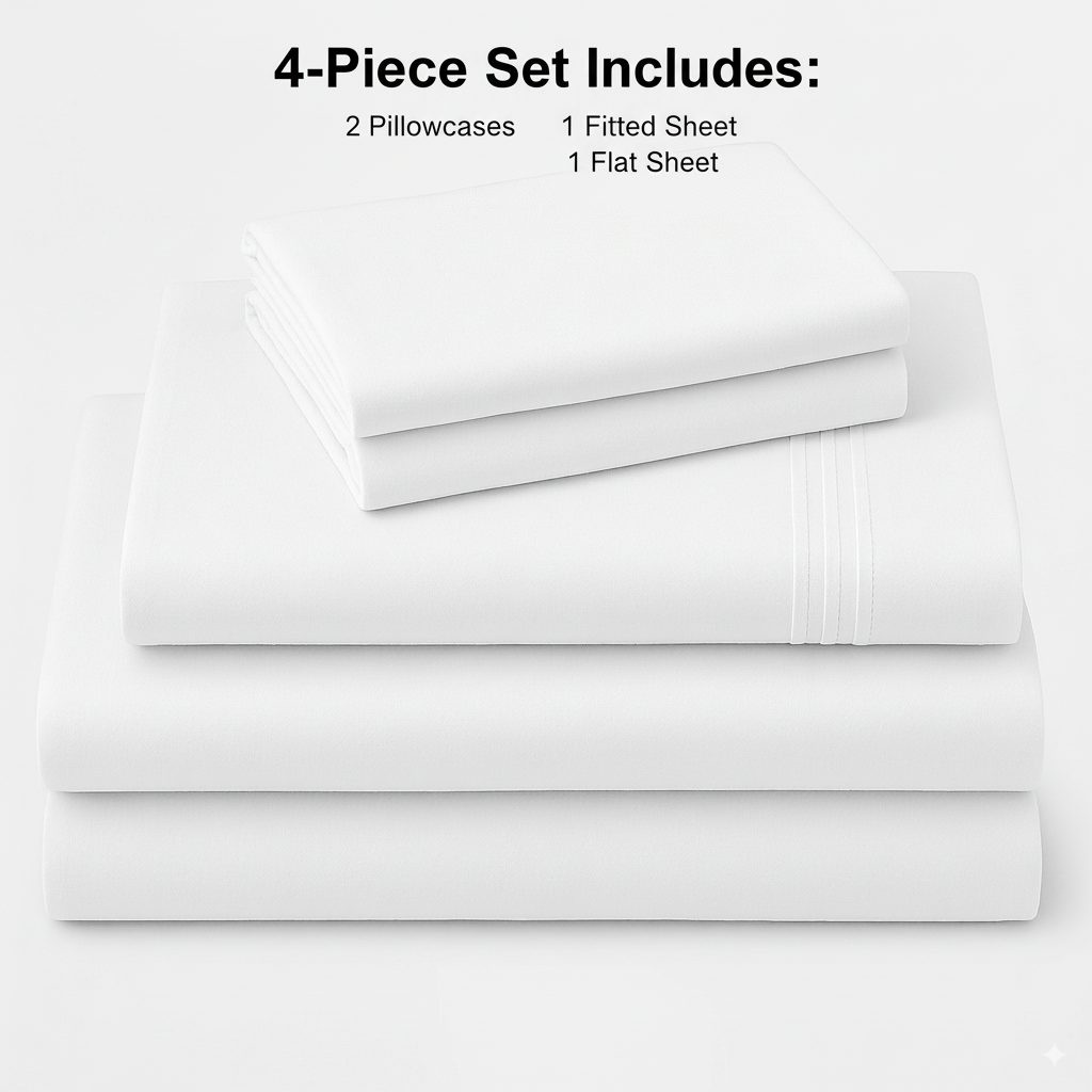 Rug Branch California Cotton Club Sheet Set - White