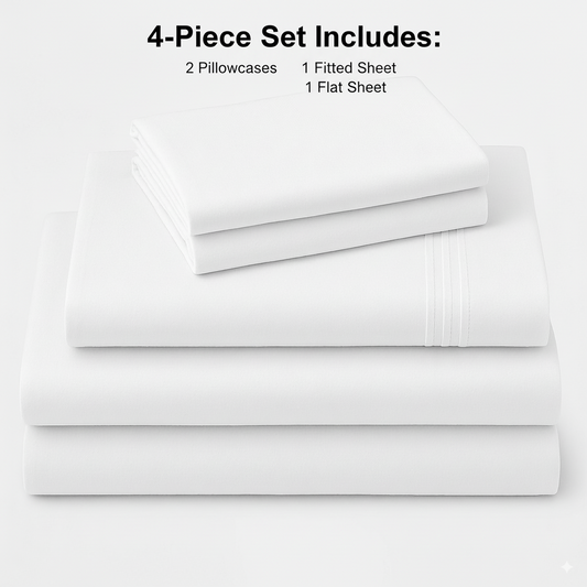 Rug Branch California Cotton Club Sheet Set - White