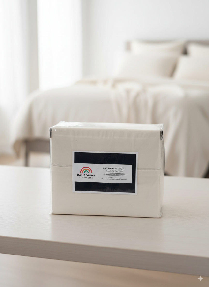 Rug Branch California Cotton Club Sheet Set-Ivory
