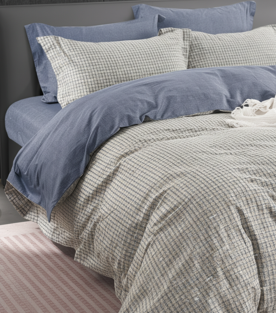Cotton Grey Duvet Cover Set