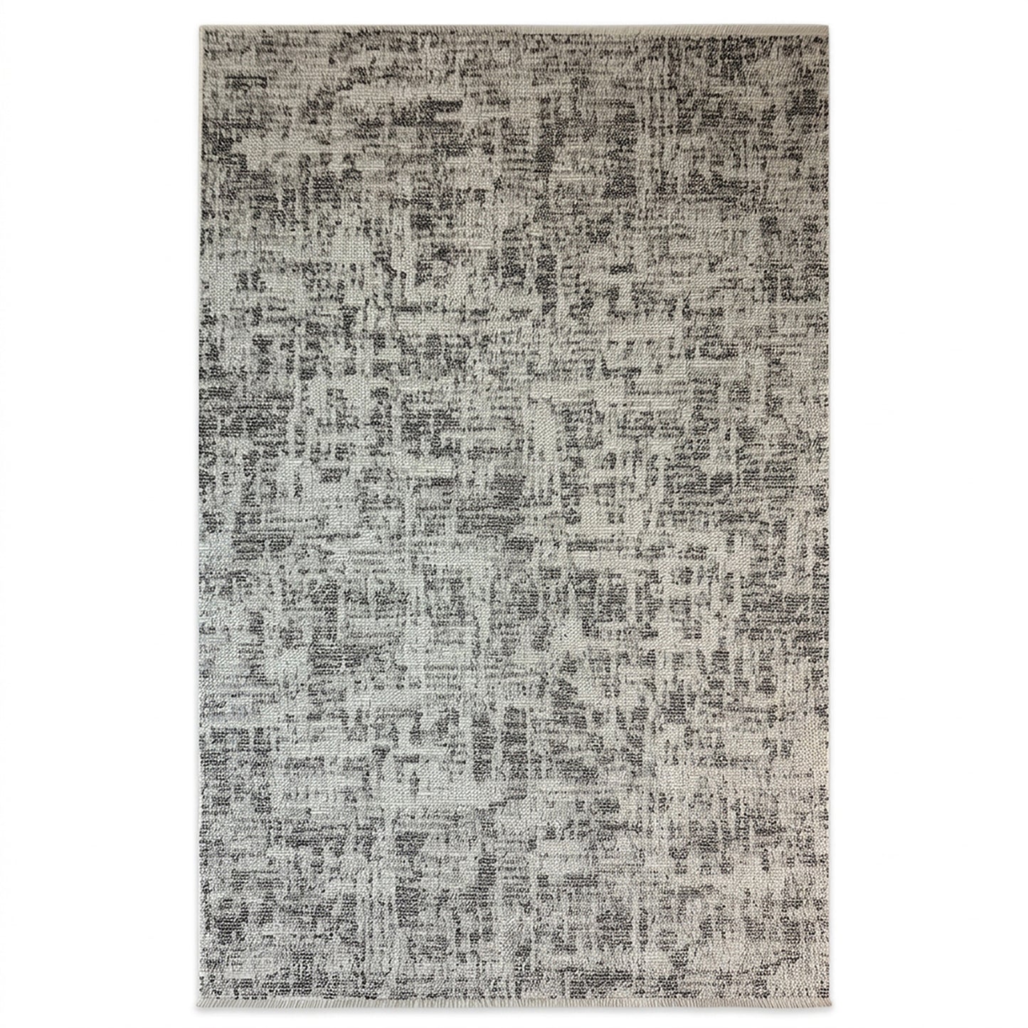 Abstract Modern Grey & Beige Outdoor Rug