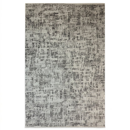 Abstract Modern Grey & Beige Outdoor Rug