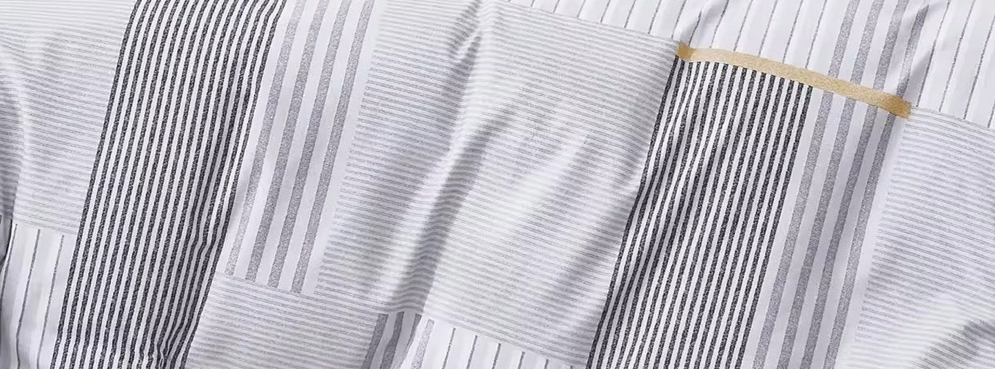 100% Cotton Light Grey Duvet Cover Set