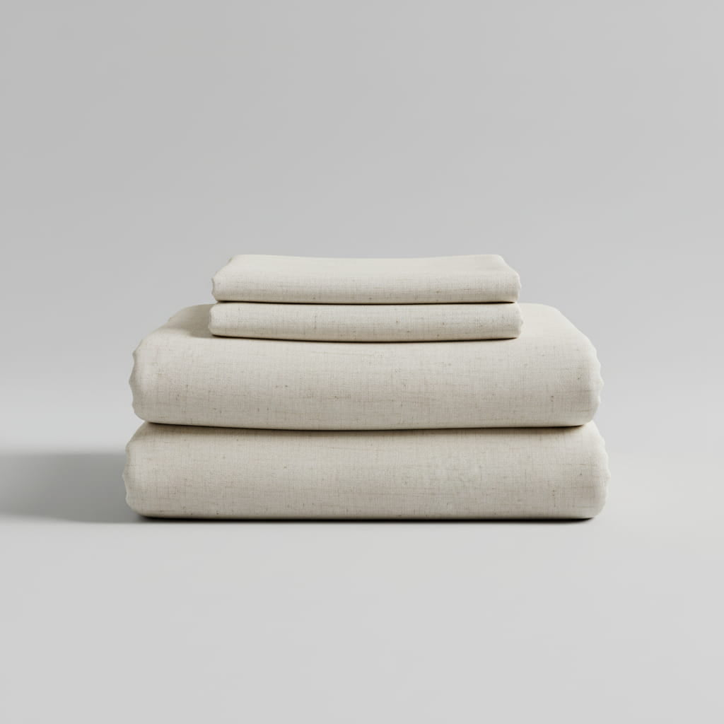 Rug Branch Bamboo Linen Natural Fitted Sheet Set