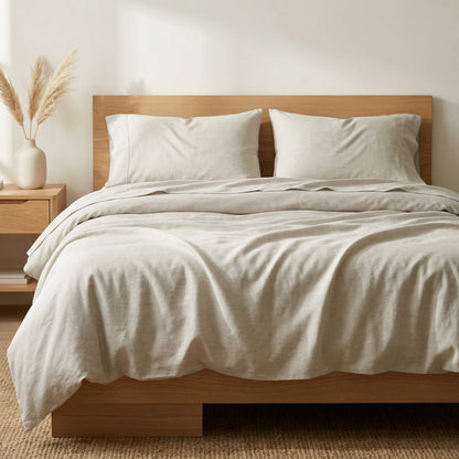 Rug Branch Bamboo Linen Natural Duvet Cover Set