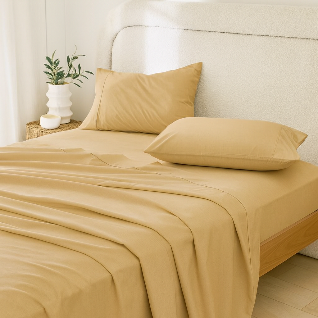 Rug Branch California Cotton Club Sheet Set - Gold