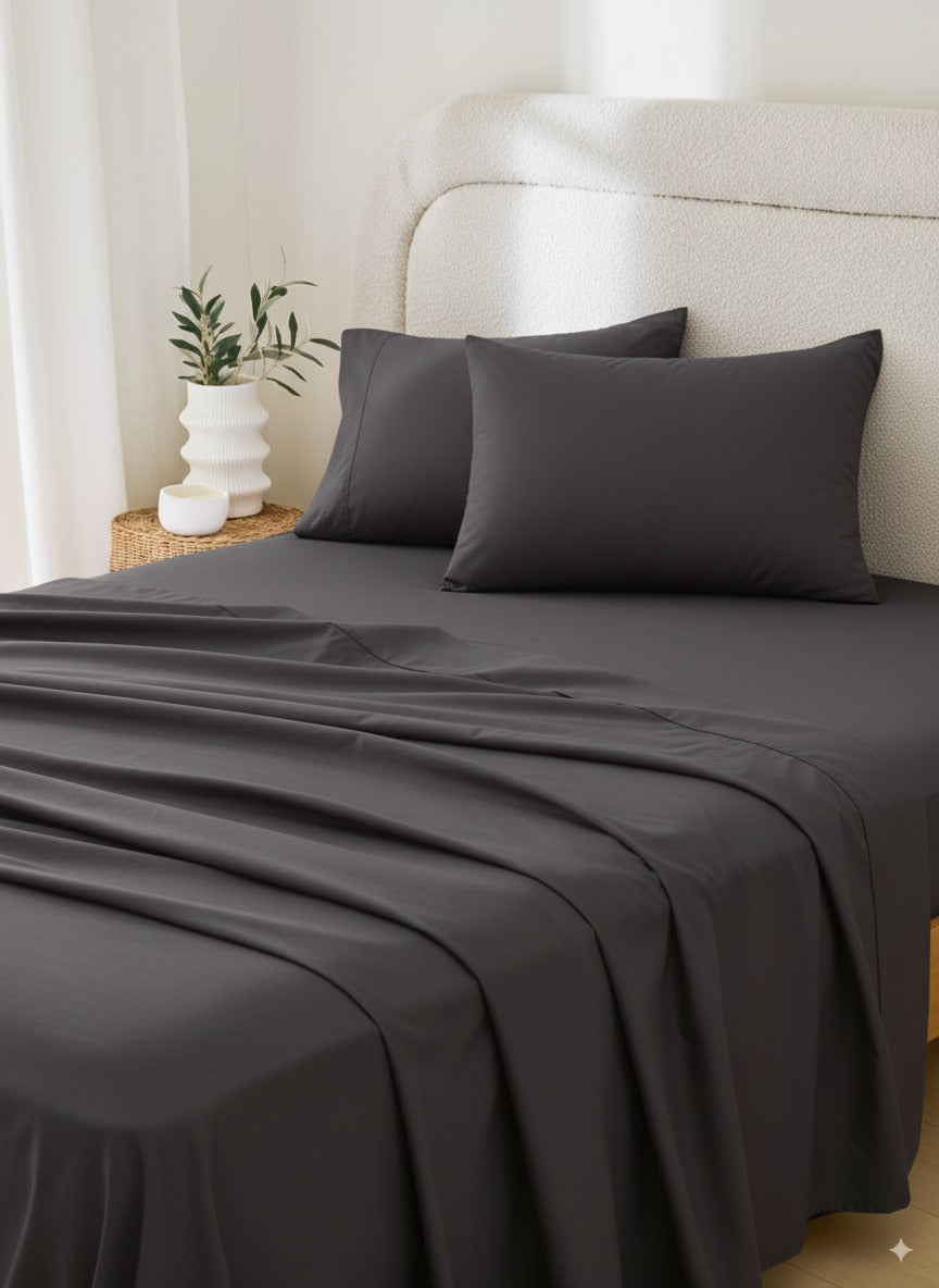 Rug Branch California Cotton Club Sheet Set-Charcoal