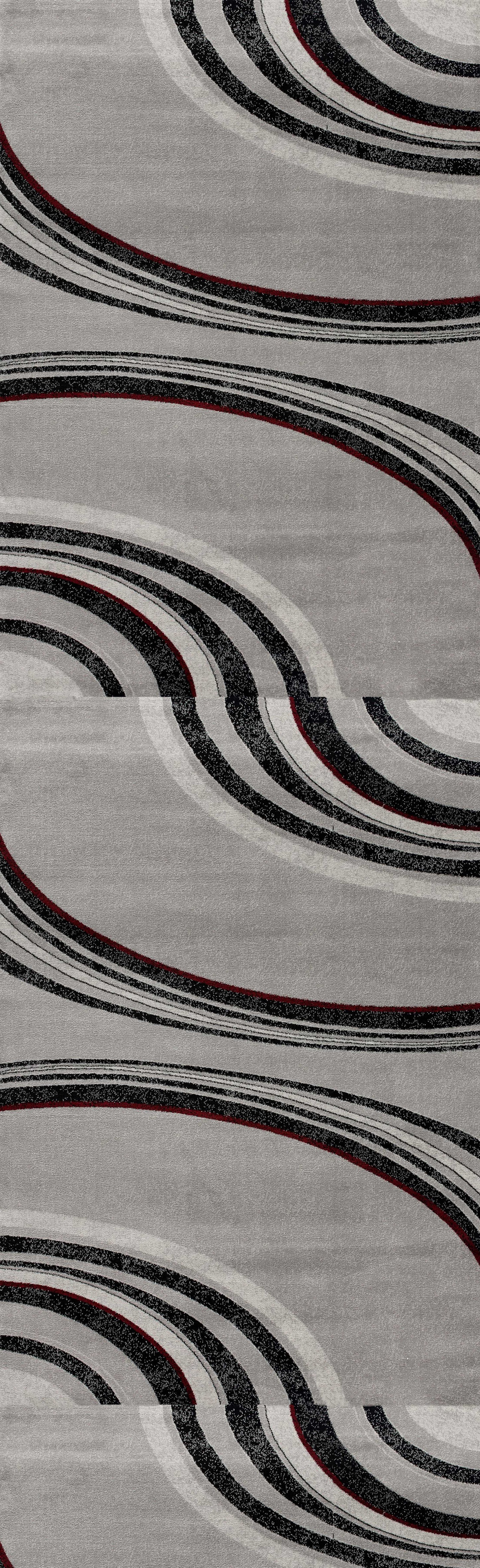 Montage Abstract Lines Grey Rug