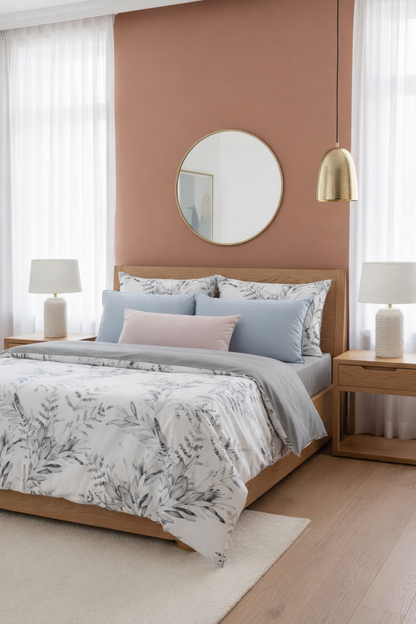100% Jacquard Micro Grey Duvet Cover Set