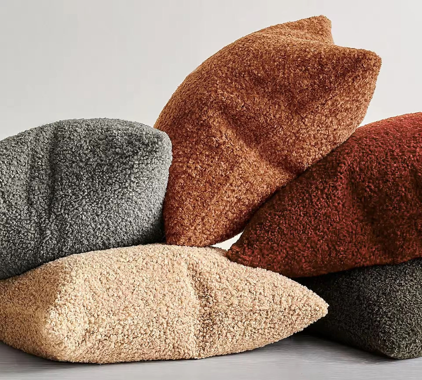 Textured Rust Pillow with Insert & Cover
