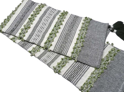 Decorative Throw Grey and green