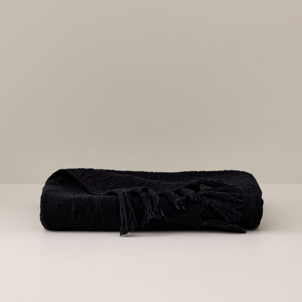 Decorative Throw Dark Black
