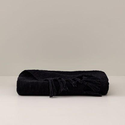 Decorative Throw Dark Black