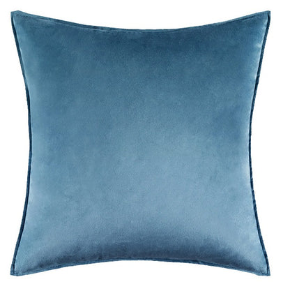 Soft Velvet Aqua Blue Pillow with Insert & Cover