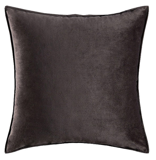 Soft Velvet Charcoal Grey Pillow with Insert & Cover