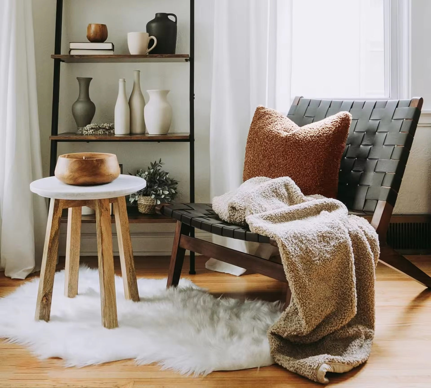 Textured Rust Pillow with Insert & Cover