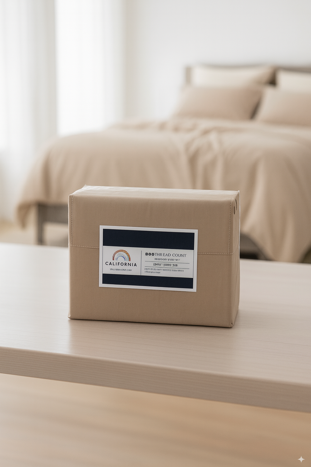 Rug Branch California Cotton Club Sheet Set-Light Brown