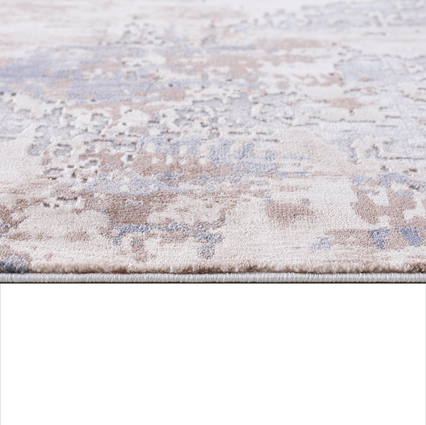 Elara Abstract Contemporary Grey and Beige Indoor Rug