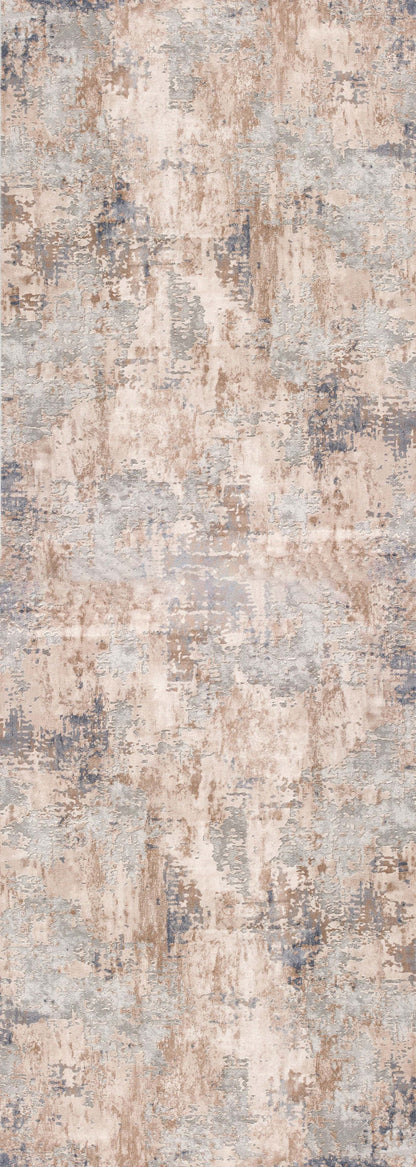 Elara Abstract Contemporary Grey and Beige Indoor Rug