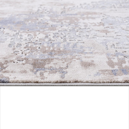 Elara Abstract Contemporary Grey and Beige Indoor Rug