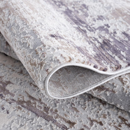 Terrana Abstract Contemporary Violet and Beige Indoor Rug-11