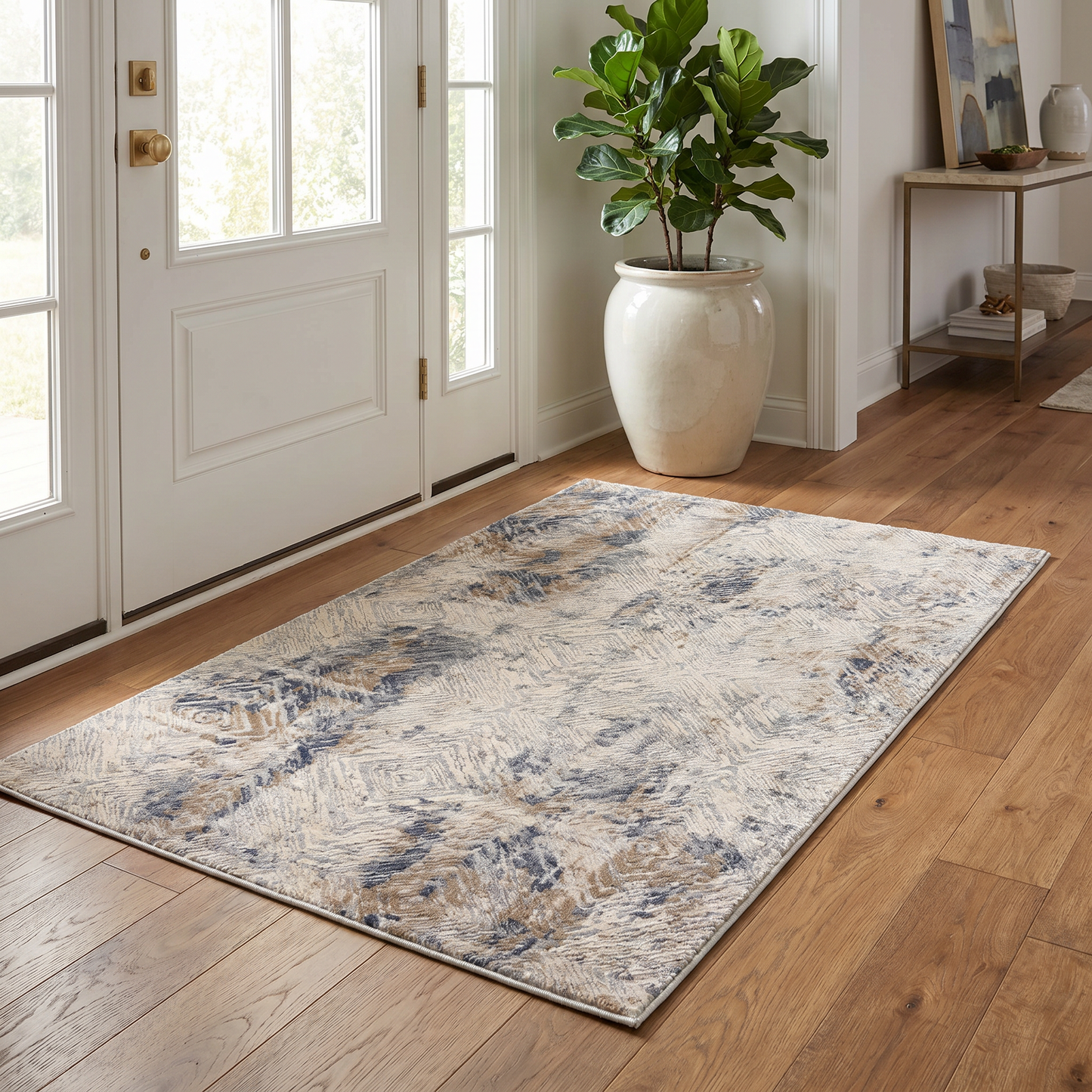 Marisol Abstract Transitional Navy Indoor Rug