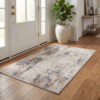 Marisol Abstract Transitional Navy Indoor Rug