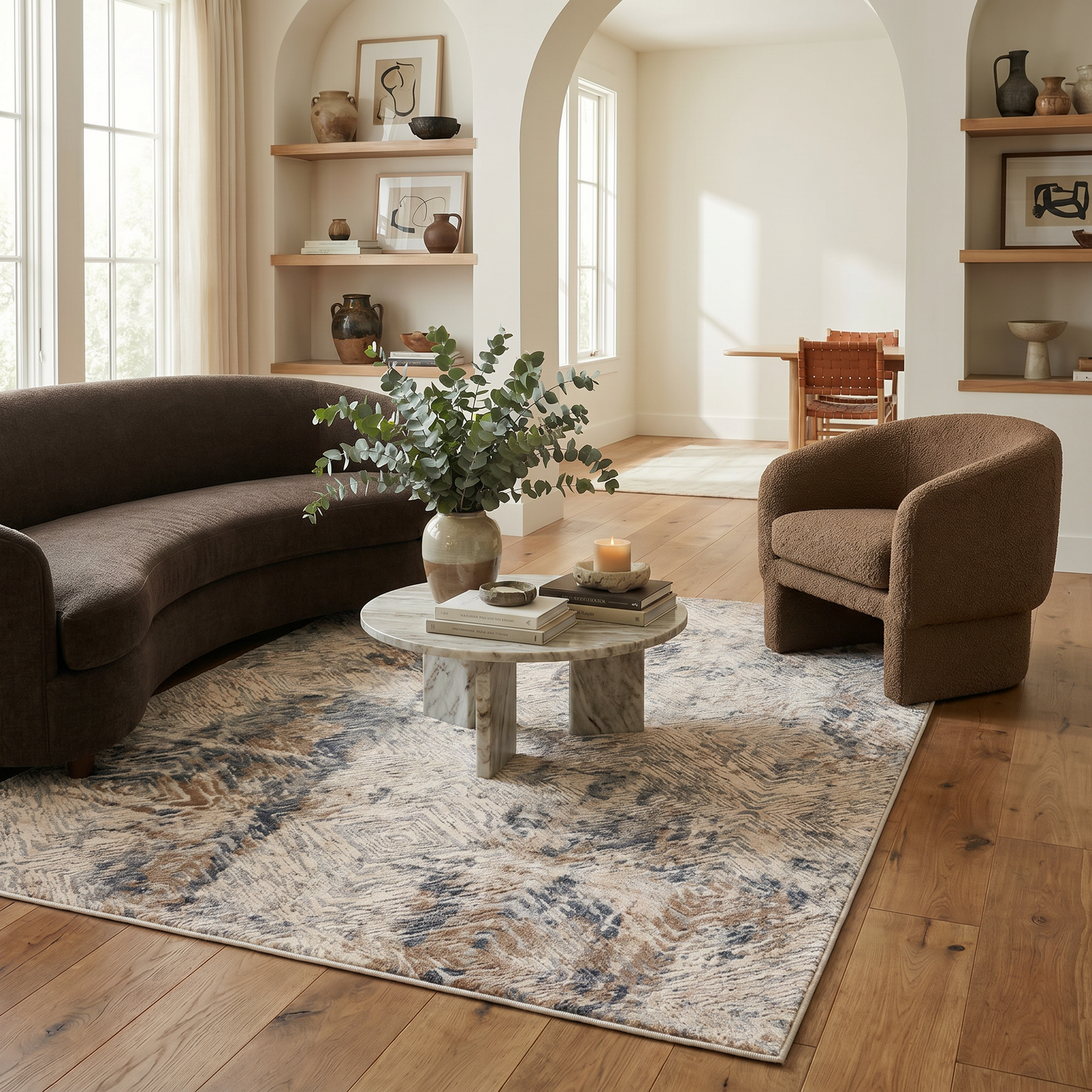 Marisol Abstract Transitional Navy Indoor Rug