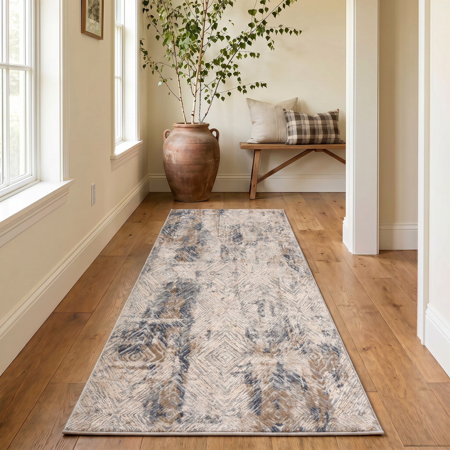 Marisol Abstract Transitional Navy Indoor Rug