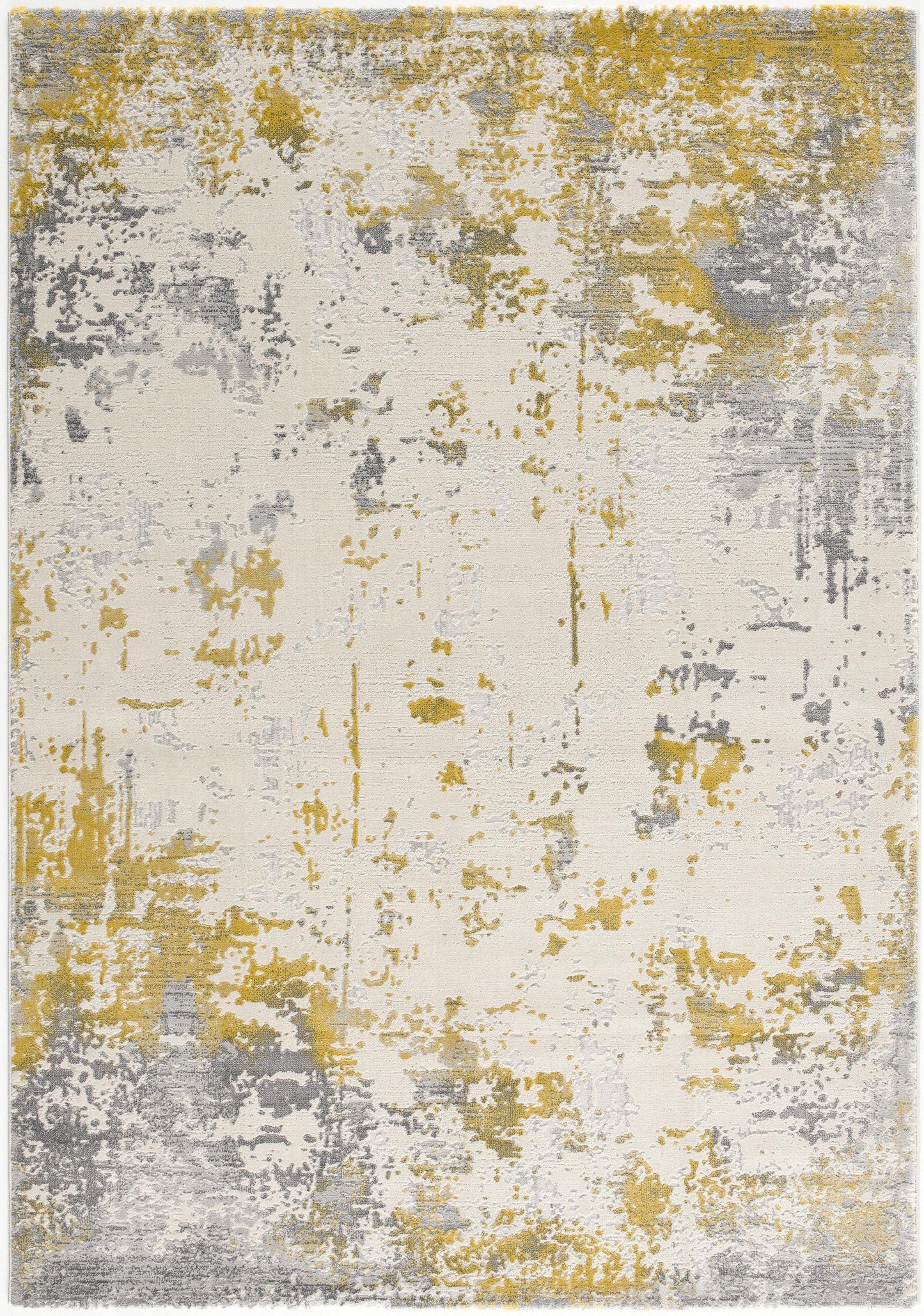 Solenne Abstract Contemporary Gold Indoor Rug