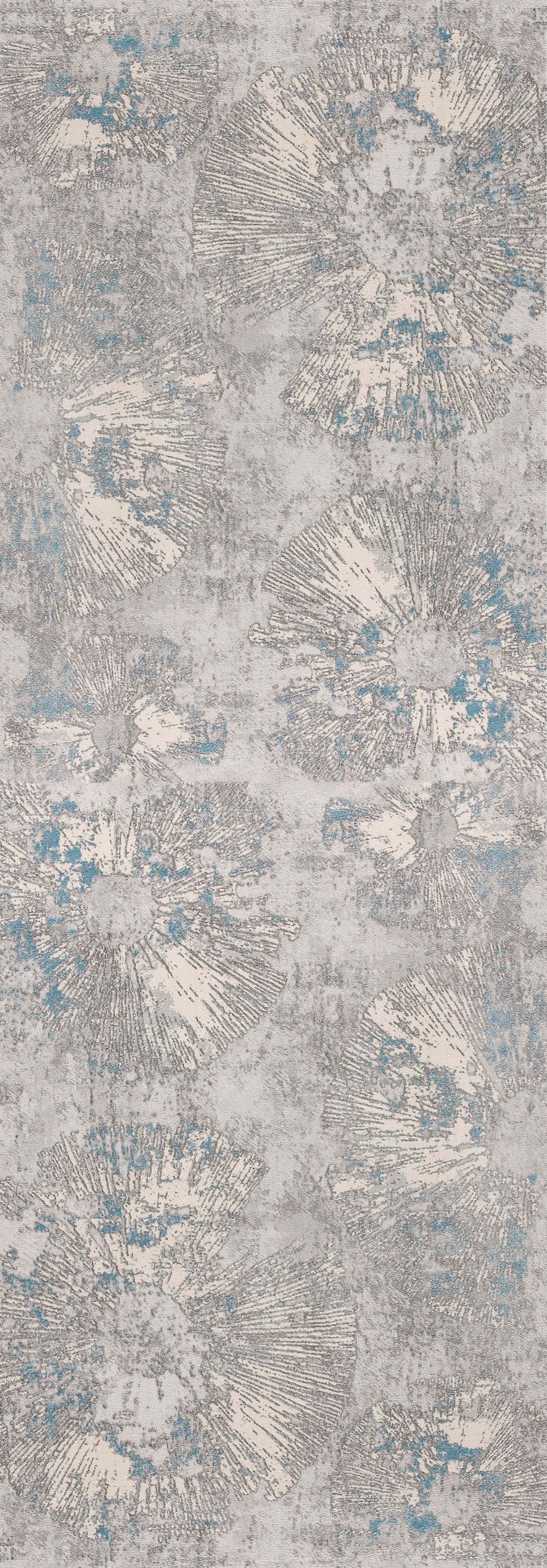 Zephira Abstract Contemporary Blue Indoor Rug