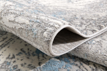 Zephira Abstract Contemporary Blue Indoor Rug