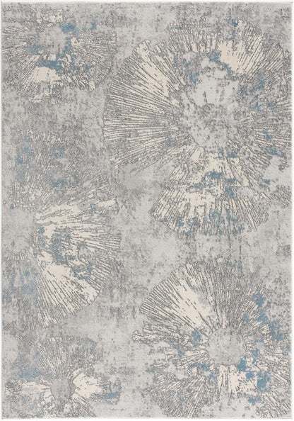 Zephira Abstract Contemporary Blue Indoor Rug