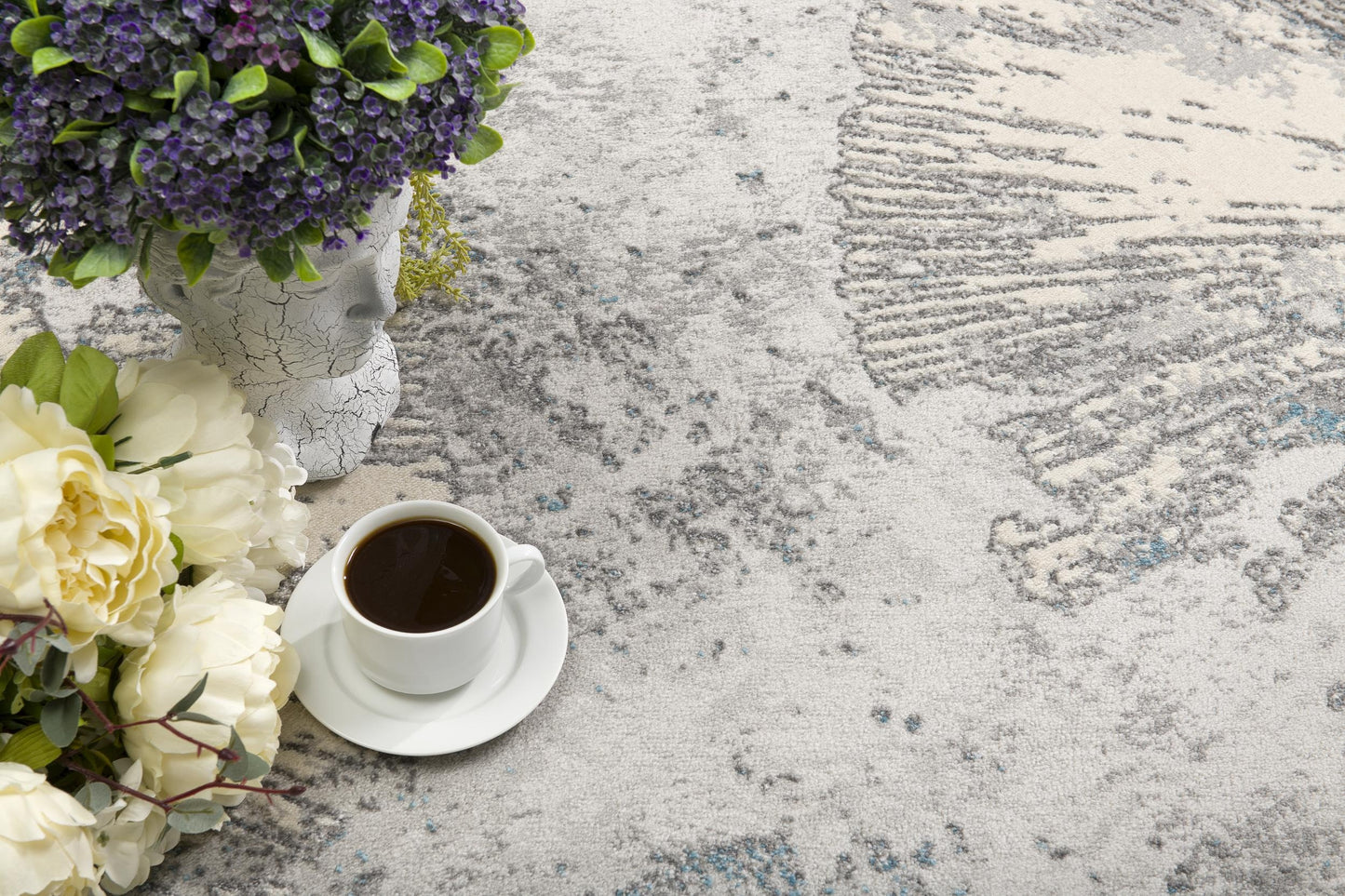 Zephira Abstract Contemporary Blue Indoor Rug