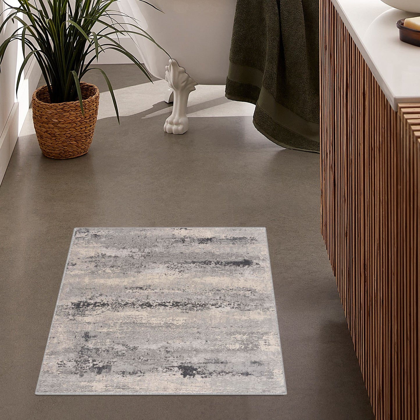 Vogue Abstract Contemporary Grey Rug