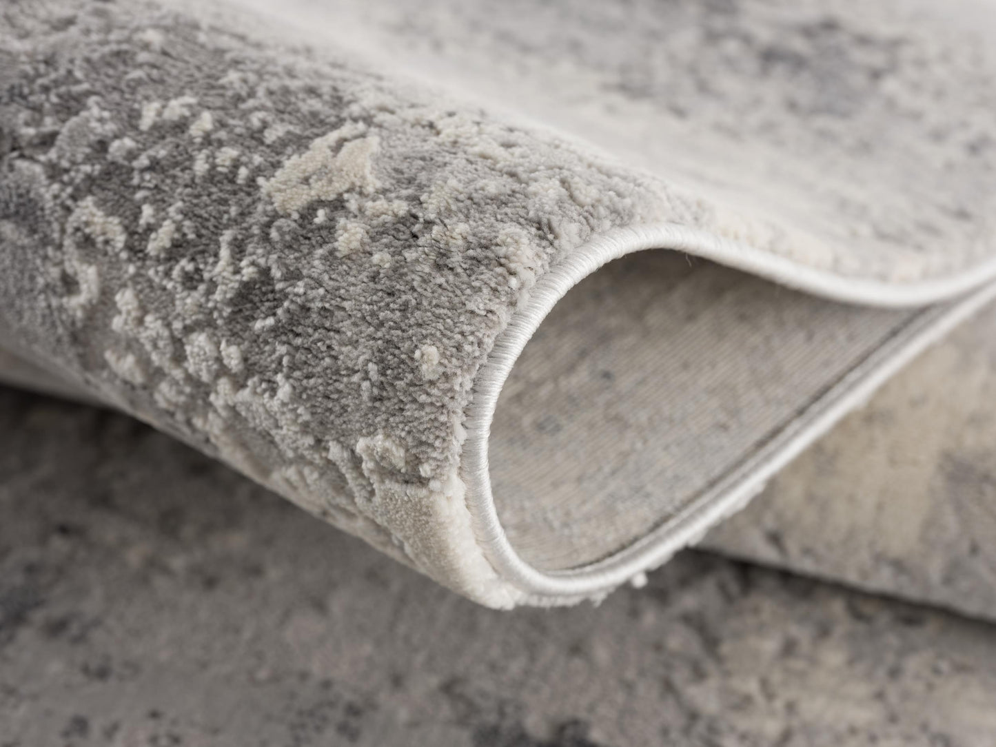 Cendro Abstract Contemporary Grey and Beige Indoor Rug