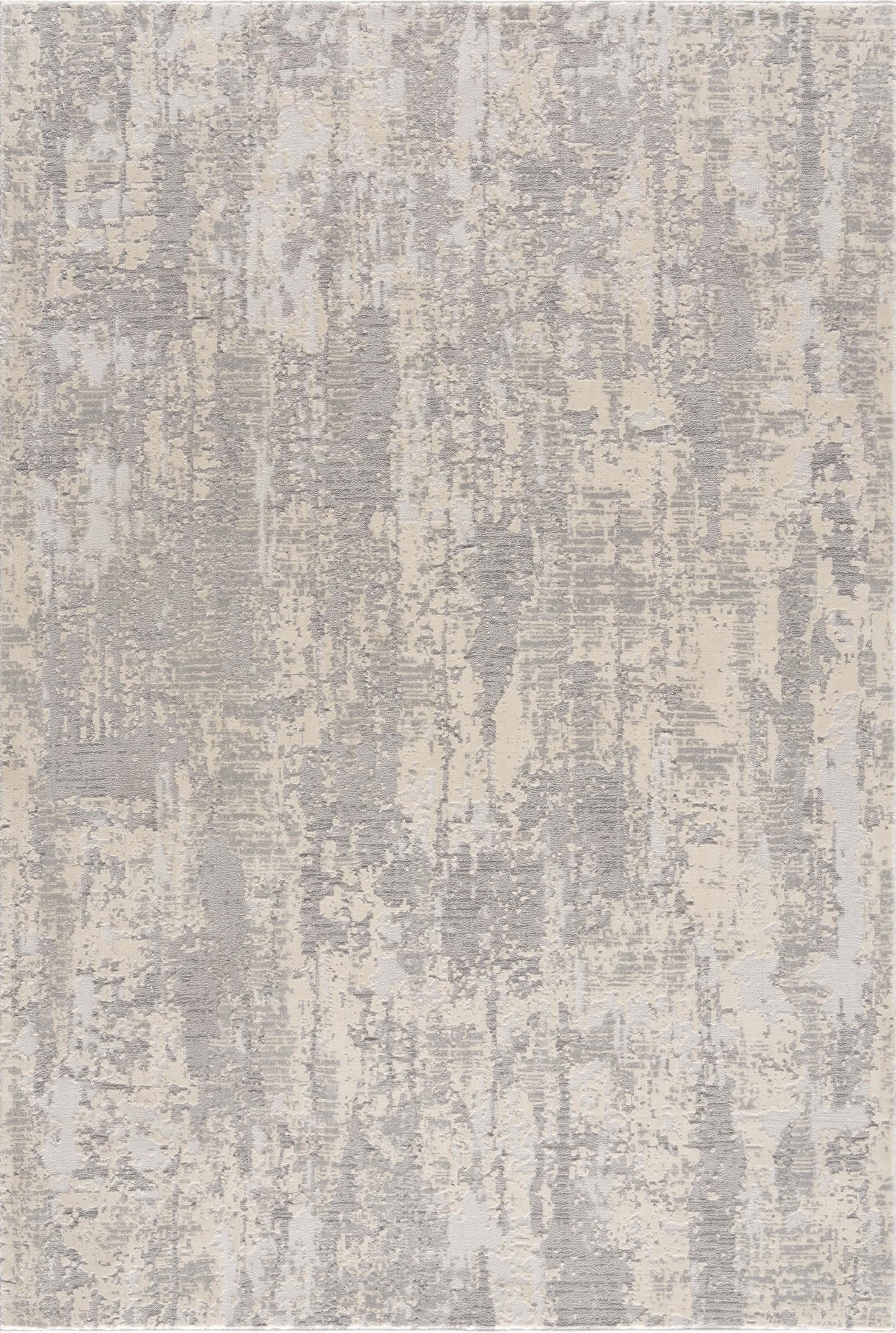 Tranquil Abstract Contemporary Grey and Beige Indoor Rug